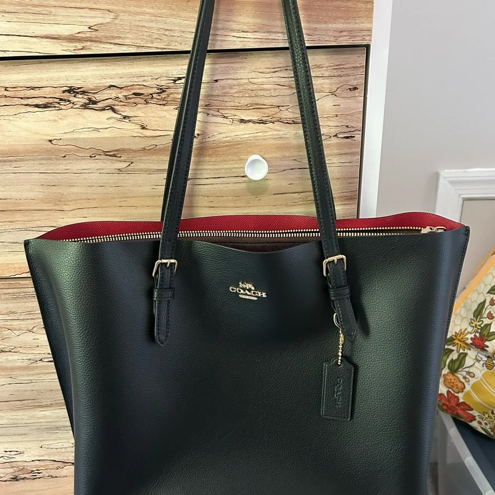 Coach Mollie Black Tote Bag - Picture 6 of 11